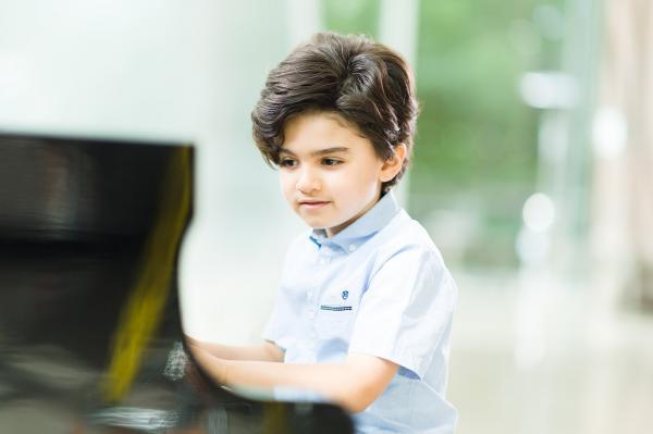 Student at piano