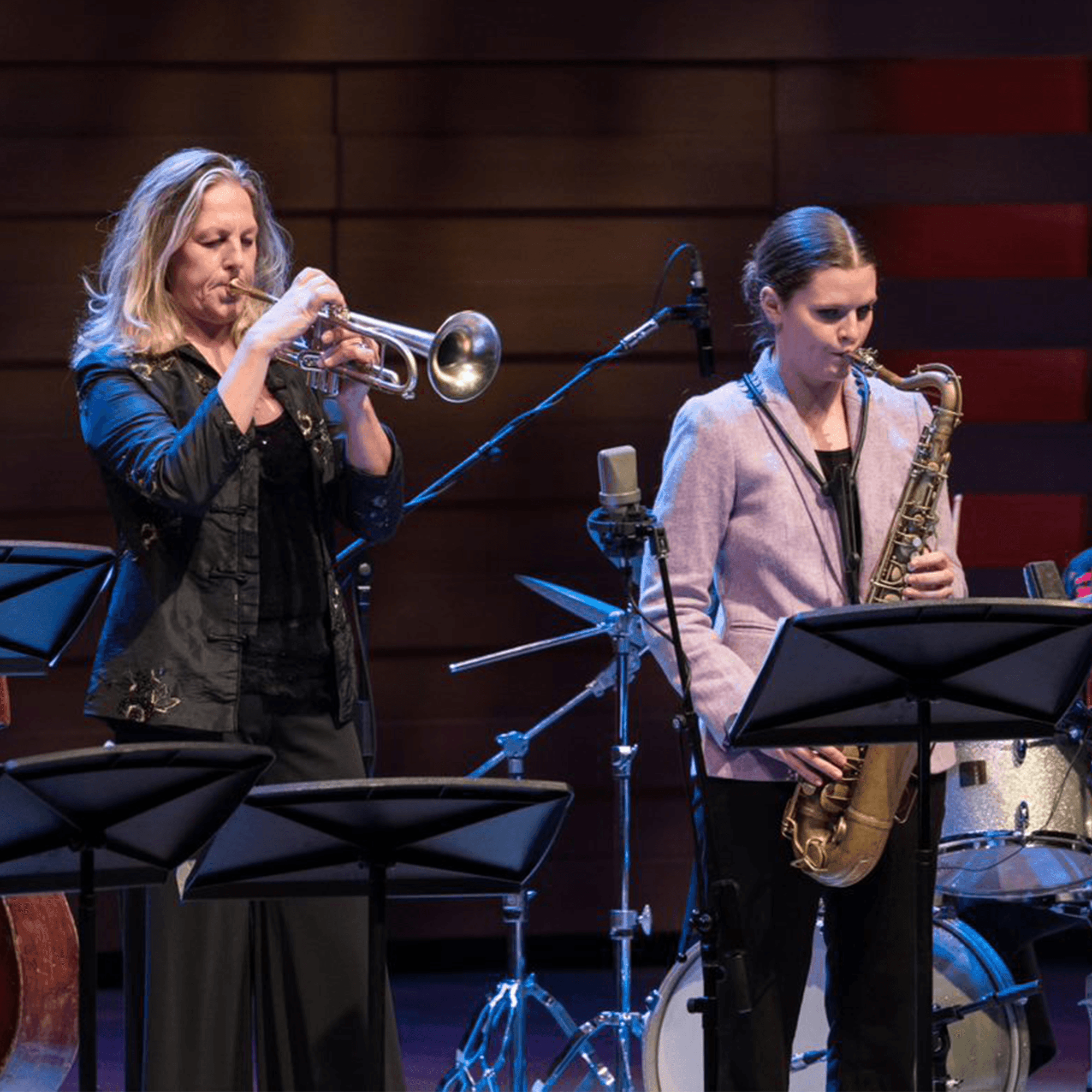 musicians performing on stage